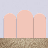 Rosa Orange Thema Solide Farbe Bogen Hintergrund Bausatz